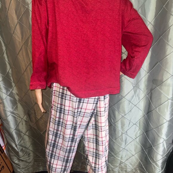 ND Intimates Pajamas‎ Set Sz. XL Red to pith Plaid Bottoms - Picture 3 of 4